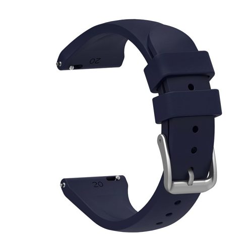 For Samsung Galaxy Watch3 45mm/Gear S3 Classic/Huawei Watch GT 2e/GT 2 46mm/Honor Magic 22mm Silicone Watch Band Quick Release Wrist Strap with Buckle for Sports Watch - Navy Blue