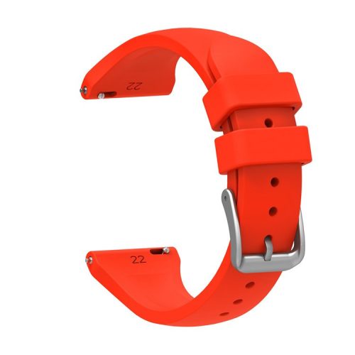 For Samsung Galaxy Watch3 45mm/Gear S3 Classic/Huawei Watch GT 2e/GT 2 46mm/Honor Magic 22mm Silicone Watch Band Quick Release Wrist Strap with Buckle for Sports Watch - Red