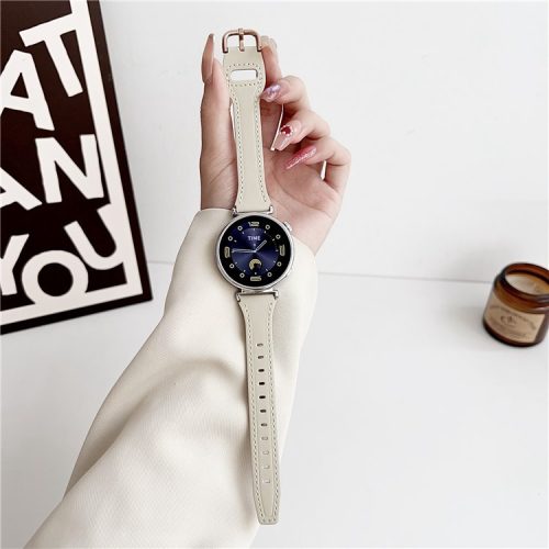 For Samsung Gear S3 Classic / Huawei Watch 4 / Watch 4 Pro 22mm Wrist Watch Band - Milk White