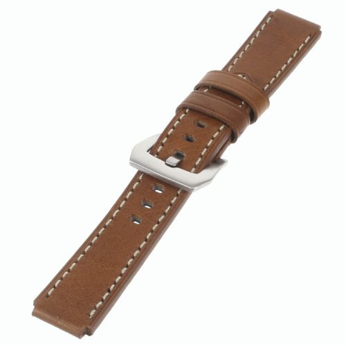 Genuine Leather Wristband Watchband for Huawei Watch - Brown