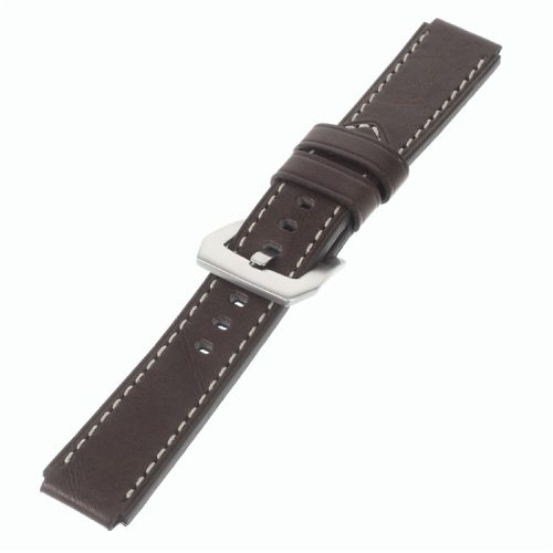 Genuine Leather Wristband Watchband for Huawei Watch - Coffee