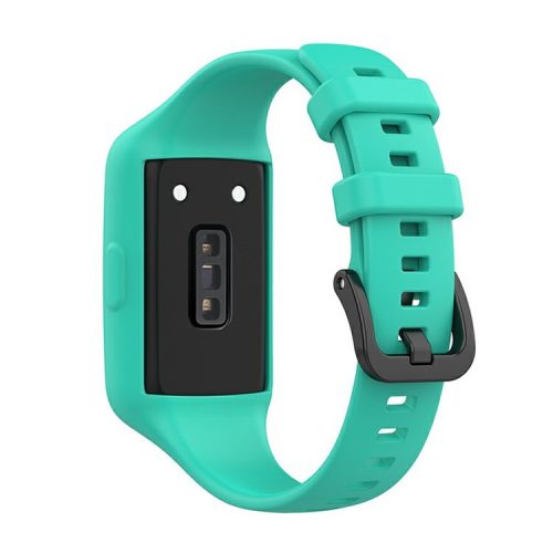 Integrated Soft Silicone Watchband Bracelet Wrist Strap Replacement for Huawei Band 6/Band 7/Honor Band 6 - Teal