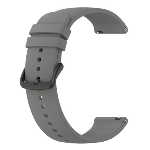 KALEBOL 20mm Silicone Strap for Huawei Watch GT 3 42mm / GT 3 Pro 43mm Round End Watch Band - Dark Grey