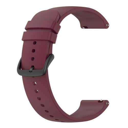 KALEBOL 20mm Silicone Strap for Huawei Watch GT 3 42mm / GT 3 Pro 43mm Round End Watch Band - Wine Red