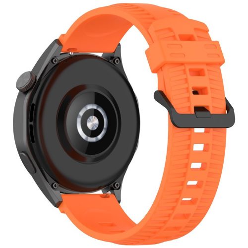 KALEBOL 20mm Watch Strap for Huawei Watch GT 3 42mm / GT 3 Pro 43mm Tire Texture Silicone Wrist Band - Orange