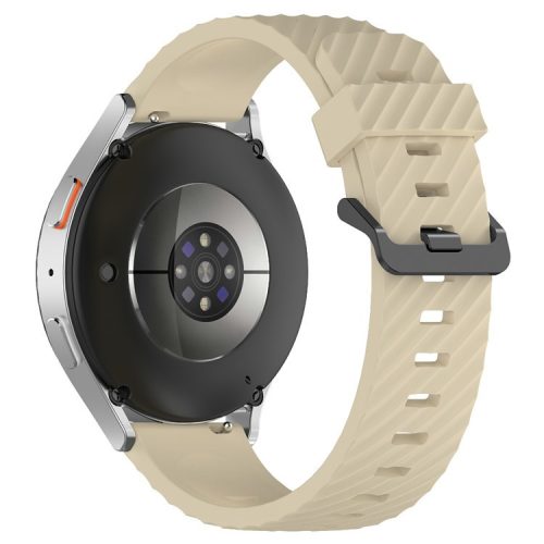 KALEBOL 22mm Silicone Band for Huawei Watch 4  /  4 Pro  /  GT 4 46mm Tire Pattern Watch Strap  - Beige