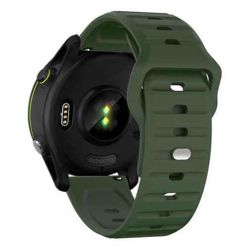 KALEBOL 22mm Silicone Strap for Huawei Watch 4 / 4 Pro / GT 4 46mm Wave Design Watch Band - Army Green