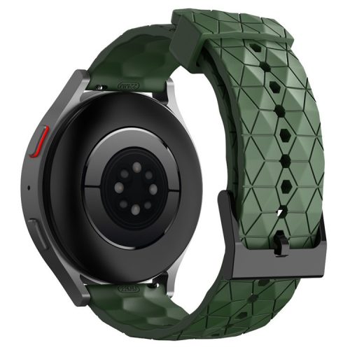 KALEBOL For Huawei Watch 4 / 4 Pro / GT 4 46mm Watch Band 22mm Football Pattern Silicone Strap - Army Green