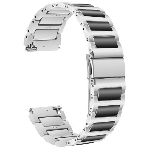 KALEBOL For Huawei Watch 4 / 4 Pro / GT 4 46mm Watch Strap 22mm Zinc Alloy Metal Band - Silver+Black