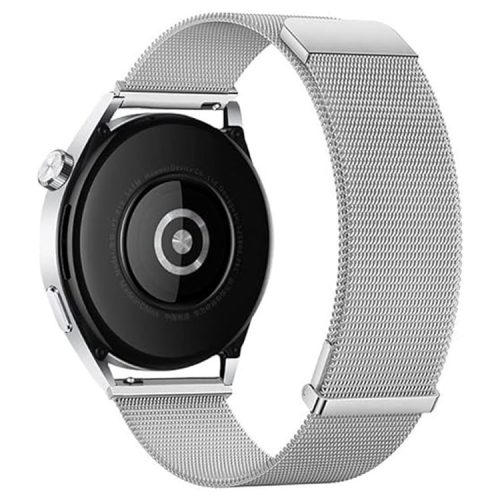 KALEBOL For Huawei Watch GT 3 Pro 43mm Stainless Steel Milanese Strap 20mm Magnetic Watch Band - Silver