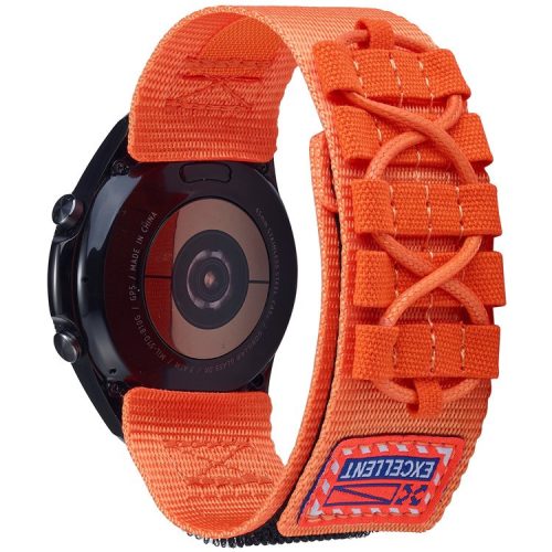 KALEBOL For Huawei Watch GT 4 46mm / 4 Pro / 4 Watch Band 22mm Loop Fastener Nylon Wrist Strap - Orange