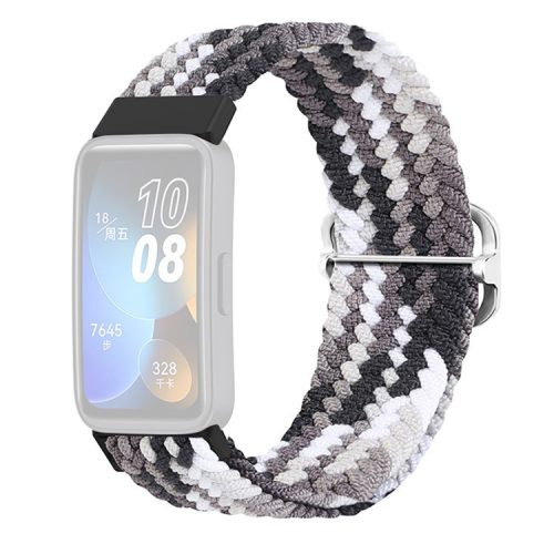 KALEBOL KLB-BZNL-001 For Huawei Band 8 / Band 8 NFC / Band 9 / Band 9 NFC Strap Adjustable Braided Nylon Watch Band - Colorful Black