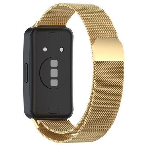 Mesh Style Watch Strap For Huawei Band 8 / Band 8 NFC / Band 9 / Band 9 NFC Milanese Metal Smart Band Watch Strap Replacement Part - Gold