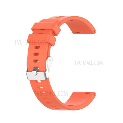 Metal Buckle Soft Silicone Watch Band Strap Replacement for Huawei Honor ES Watch - Orange