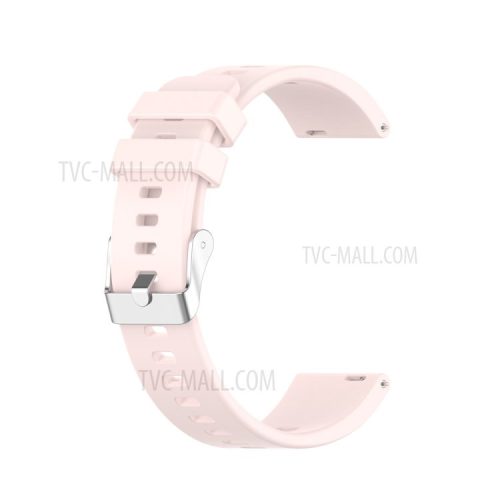 Metal Buckle Soft Silicone Watch Band Strap Replacement for Huawei Honor ES Watch - Pink