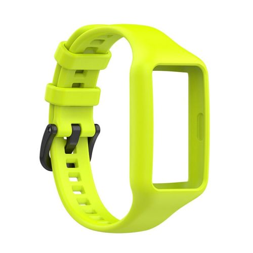 Replacement One-piece Smart Watch Strap Case Silicone Wrist Band for Honor Band 6/Huawei Band 6/Huawei Band 6 pro - Green