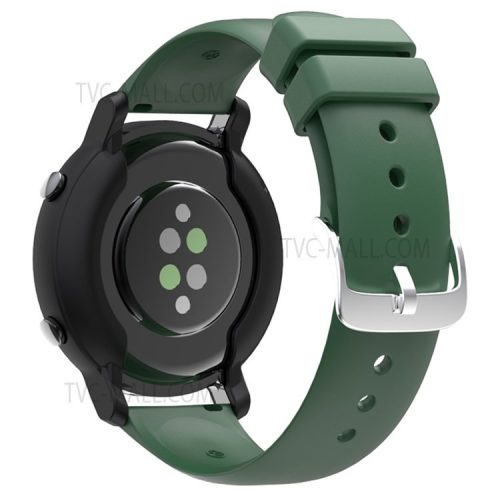 Solid Color Silicone 20mm Watch Strap for Huawei Watch GT2 42mm / Huami Amazfit GTS 3 - Army Green