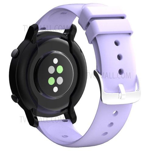 Solid Color Silicone 20mm Watch Strap for Huawei Watch GT2 42mm / Huami Amazfit GTS 3 - Light Purple