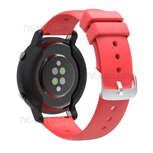 Solid Color Silicone 20mm Watch Strap for Huawei Watch GT2 42mm / Huami Amazfit GTS 3 - Red