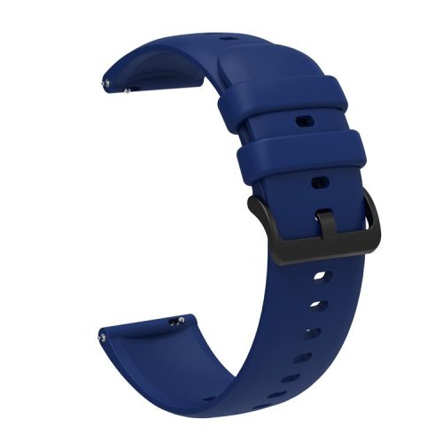 Sporty Waterproof Watch Band Premium Universal Silicone Rubber 22mm Replacement Straps with Black Buckle for Huawei Watch 3 / Samsung Gear S3 Frontier / S3 Classic - Midnight Blue