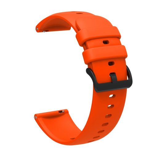 Sporty Waterproof Watch Band Premium Universal Silicone Rubber 22mm Replacement Straps with Black Buckle for Huawei Watch 3 / Samsung Gear S3 Frontier / S3 Classic - Orange