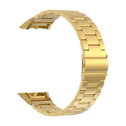 Stainless Steel 3 Beads Bracelet Metal Replacement Wristband Watch Band for Huawei Honor 6 / Huawei Band 6 - Gold