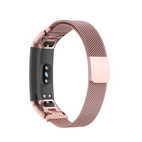 Stainless Steel Milanese Replacement Smart Watch Strap Watchband for Huawei Honor Band 5/4 - Rose Gold