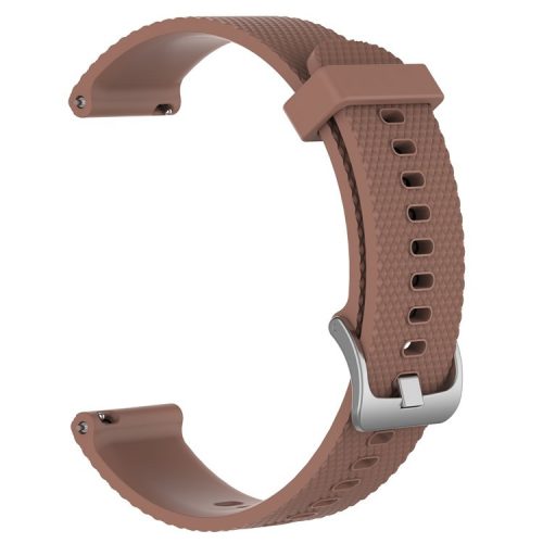 Textured Silicone Watch Band for Huawei Watch GT2 42mm, Size: L - Brown