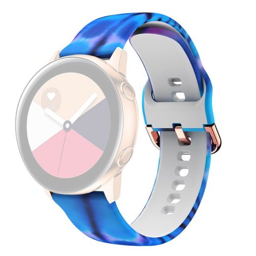 Universal 22mm Patterned Silicone Watch Band Strap for Huawei Watch 3 / 3 Pro / Samsung Amazfit Watch Etc - Polar Lights