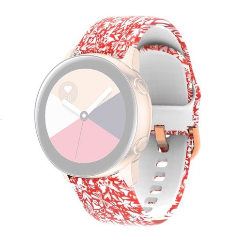 Universal 22mm Patterned Silicone Watch Band Strap for Huawei Watch 3 / 3 Pro / Samsung Amazfit Watch Etc - Red Butterflies