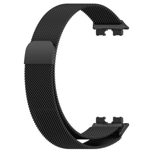 Watch Strap For Huawei Band 8 / Band 8 NFC / Band 9 / Band 9 NFC Milanese Mesh Style Metal Smart Band Watch Replacement Strap - Black