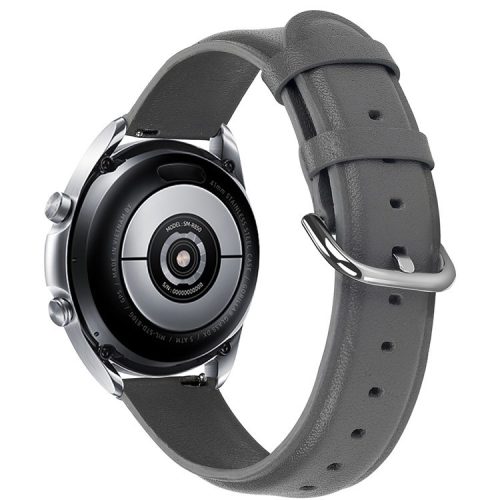 Watch Strap for Huawei Watch GT / GT 2 46mm / 42mm / Samsung Galaxy Watch 46mm First Layer Cowhide Wrist Band - Grey