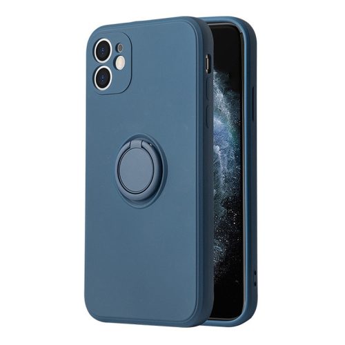 Iphone 14 Plus Gyűrűs Szilikon Tok Ring Kitámasztható VENNUS Kék