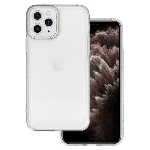 iPhone 11 Pro Max Szilikon Tok Crystal Diamond Lens Protector Áttetsző