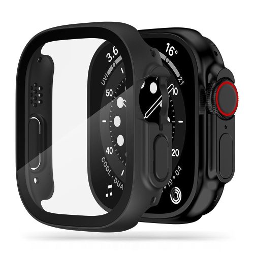 Apple Watch Ultra (49mm) Védőkeret DEFENSE360 + Tempered Glass Fekete