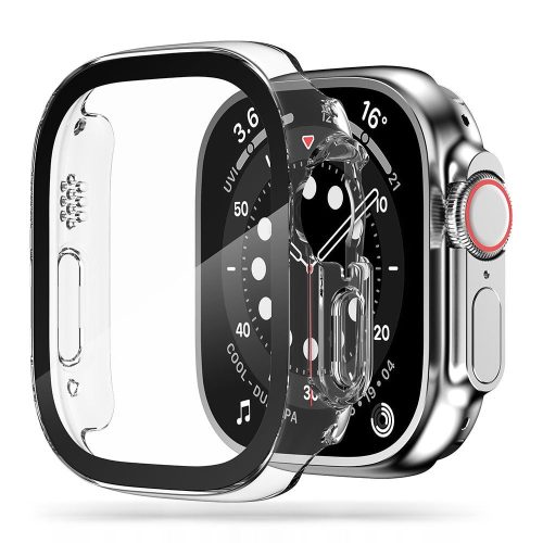 Apple Watch Ultra (49mm) Védőkeret DEFENSE360 + Tempered Glass Áttetsző